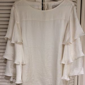 Loft pearl white shirt